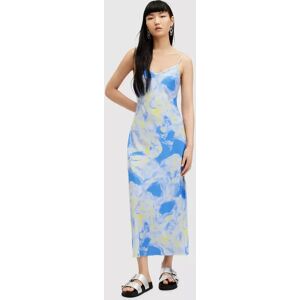 AllSaints Bryony Spiral Maxi Dress, Violet Blue - Violet Blue - Female - Size: 16