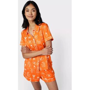 Chelsea Peers Tropical Holiday Print Short Pyjamas, Orange - Orange - Female - Size: 8