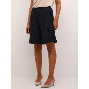 KAFFE Milia Linen Blend Shorts - Black Deep - Female - Size: 14