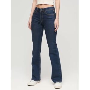Superdry Organic Cotton Mid Rise Slim Flare Jeans - Van Dyke Mid Used - Female - Size: W34/L30