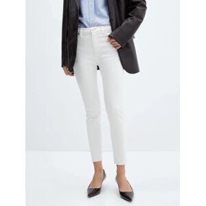 Mango Isa Skinny Cropped Jeans - White - Female - Size: 10