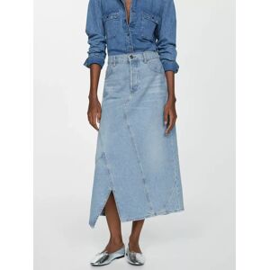 Mango Zendaya Cotton Midi Skirt, Open Blue - Open Blue - Female - Size: S