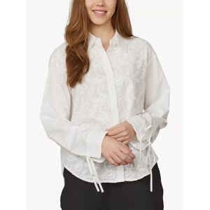 Sisters Point Esena Tie Cuff Textured Cotton Shirt - Cream - Female - Size: M