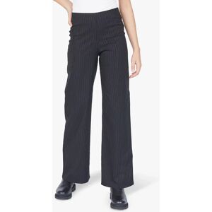 Sisters Point Wide Leg Striped Trousers - Black Pinstripe - Female - Size: XS