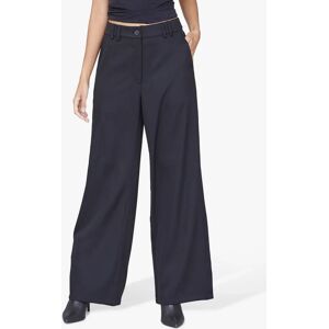 Sisters Point ELAMA-W.PA Wide Leg Trousers - Black - Female - Size: S