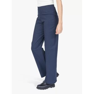 Sisters Point Wide Leg Striped Trousers - Navy Pinstripe - Female - Size: L