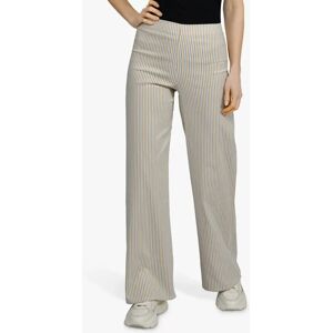 Sisters Point Cota Multi Stripe Pull-On Wide Leg Trousers, White/Multi - White/Multi - Female - Size: XL