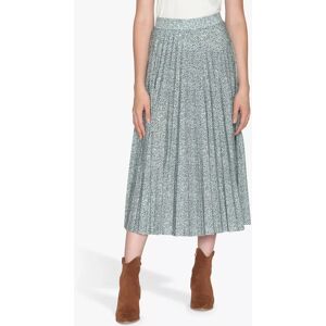 Sisters Point Malou Leopard Print Midi Pleated Skirt, Light Khaki - Light Khaki - Female - Size: S