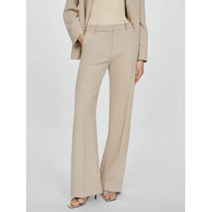 Mango Pompeya Wide Leg Trousers, Beige - Beige - Female - Size: XS