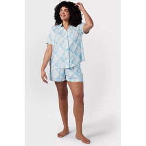 Chelsea Peers Curve Tiled Turtle Print Short Pyjamas, Off White/Blue - Off White/Blue - Female - Size: 26