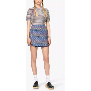 nuÃ© notes Otto Striped Short Sleeve Knit T-Shirt, Multi - Multi - Female - Size: XS