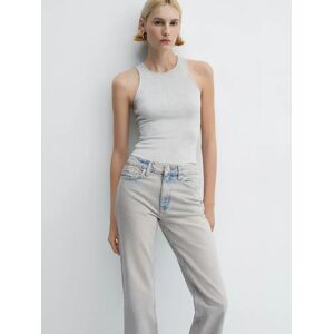 Mango Blanca Straight Cropped Jeans - Open Blue - Female - Size: 18