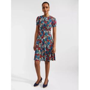 Hobbs Petite Rima Botanical Print Jersey Dress, Multi - Multi - Female - Size: 16