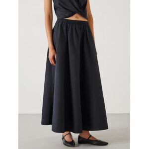 HUSH Ishani Maxi Poplin Skirt, Black - Black - Female - Size: 18