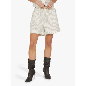 Sisters Point Ella Loose Fitted Striped Shorts, Cream/Navy - Cream/Navy - Female - Size: S