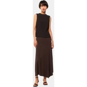 Whistles Katrina Asymmetric Maxi Skirt, Chocolate - Chocolate - Female - Size: 14