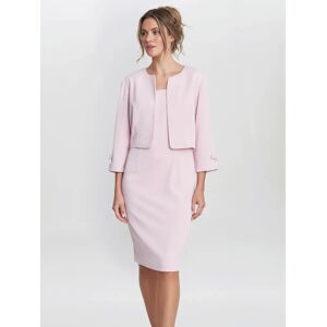 Gina Bacconi Corinne Stretch Crepe Dress & Jacket - Potpourri Pink - Female - Size: 22