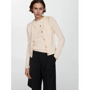 Mango Eliot Cardigan - Light Beige - Female - Size: XS