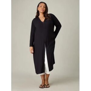 Live Unlimited Curve Crinkle Split Front Tunic, Black - Black - Female - Size: 14