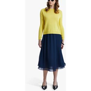 James Lakeland Scoop Neck Piped Edge Knit Jumper - Yellow - Female - Size: 16