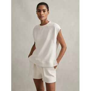 Reiss Joanna Cap Sleeve Sweatshirt Top - Ivory - Female - Size: M