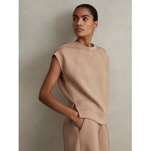 Reiss Joanna Cap Sleeve Sweatshirt Top - Camel - Female - Size: L