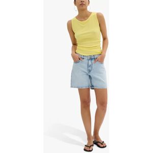 MY ESSENTIAL WARDROBE Lucy High Waist Wide Leg Denim Shorts, Light Blue Retro - Light Blue Retro - Female - Size: 31R