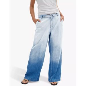 MY ESSENTIAL WARDROBE Malo Dip Dye Wide Leg Jeans, Blue - Blue - Female - Size: 10