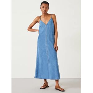 HUSH Saskia Denim Slip Maxi Dress, Light Blue - Light Blue - Female - Size: 14