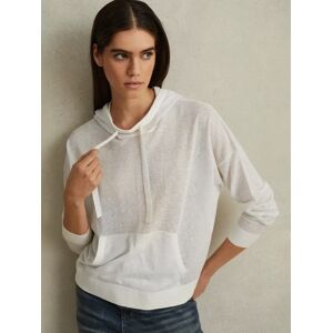 Reiss Candy Linen Blend Hoodie, Ivory - Ivory - Female - Size: L