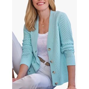 Pure Collection Organic Cotton Cardigan, Spring Blue - Spring Blue - Female - Size: 12