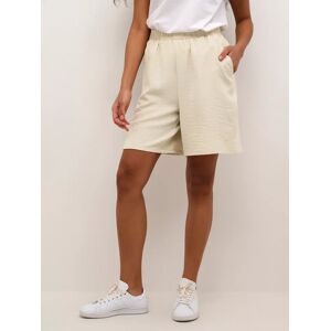 KAFFE Elise Elastic Waist Wide Leg Shorts - Turtledove - Female - Size: 18