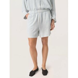 Soaked In Luxury Belira Wide Leg Elastic Waist Shorts, Skyway Stripes - Skyway Stripes - Female - Size: XL