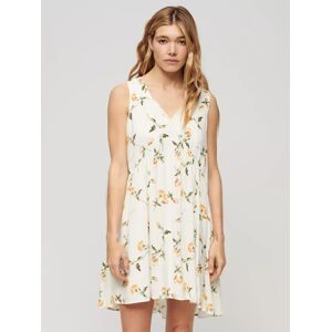 Superdry Volume Floral Sleeveless Dress, Peach Rose - Peach Rose - Female - Size: 14