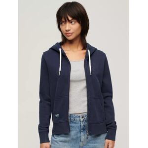 Superdry Embellished Archived Zip Hoodie - Rich Navy - Female - Size: 10