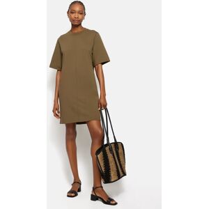 Jigsaw Riley Cotton T-Shirt Dress - Khaki - Female - Size: L