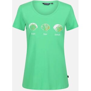 Women's Regatta Womens/Ladies Filandra VI Seashells T-Shirt - Vibrant Green - Size: 8 uk