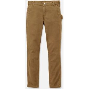 Carhartt WIP Women's Carhartt Womens Slim-Fit Crawford Rugged Stretch Trousers - Brown - Size: 16