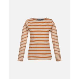 Women's Regatta Womens/Ladies Farida Striped Long-Sleeved T-Shirt - Moccasin Brown Copper - Size: 10
