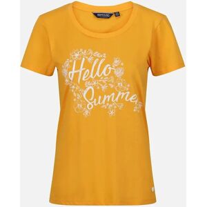 Women's Regatta Womens/Ladies Filandra VII Hello Summer T-Shirt - Mango Yellow - Size: 16