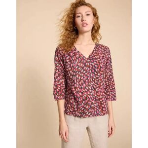 Women's White Stuff Women's Rae Organic Cotton Top Pink Print - Size: 10