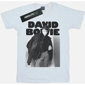 Women's David Bowie Womens/Ladies Jacket Photograph Cotton Boyfriend T-Shirt - White - Size: 10/8