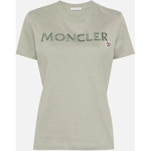 Moncler Women's Womens Branded Cotton T-shirt Green - Size: 10/8