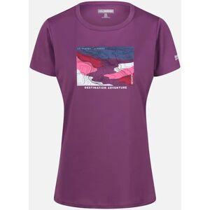 Women's Regatta Womens/Ladies Fingal VIII Terrain Print T-Shirt - Sunset Purple - Size: 18