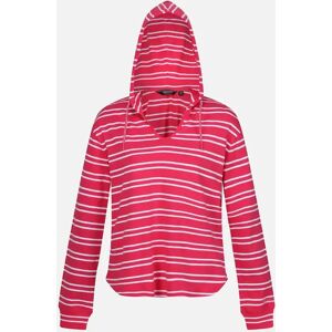 Women's Regatta Womens/Ladies Minerve Stripe V Neck Hoodie - Hot Pink White - Size: 8