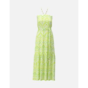 Women's Halter neck dress in lime - Yellow - Size: 6