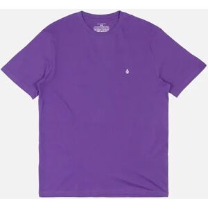 Volcom Stone Blank BSC T-Shirt - Deep Purple - Pink/Cream - Size: 38/Regular/12