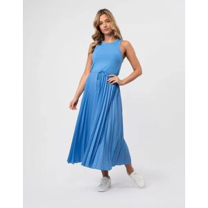 Women's Tommy Hilfiger Rib Tank Pleated Womens Midi Dress - Blue Spell - Size: 12