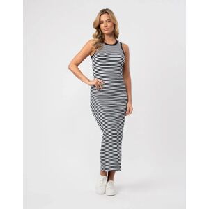 Women's Tommy Hilfiger Stripe Rib Womens Sleeveless Midi Dress - Mini Stripe Desert Sky White - Size: 10/8