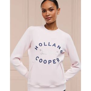 Women's Holland Cooper Crystal Crew Neck Sweat Blush - Pink - Size: LARGE